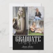 Faire-part Classe moderne d'ajouter quatre photos Graduation (Devant)