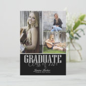 Faire-part Classe moderne d'ajouter quatre photos Graduation (Debout devant)