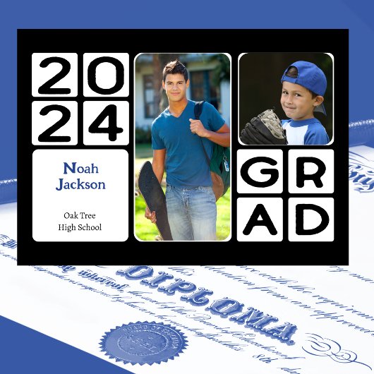 Faire-part Classe moderne de 2024 Graduation