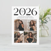 Faire-part Classe moderne de 2025 5 Diplôme photo (Debout devant)