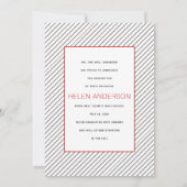 Faire-part Classe moderne de 2025 diplômé noir, photo rouge (Dos)