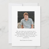 Faire-part Classe moderne de 2025 Gold 2 Photo Graduation (Dos)