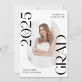 Faire-part Classe moderne de 2025 Grad 2e licence photo (Devant)