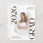 Faire-part Classe moderne de 2025 Grad 2e licence photo (Devant)
