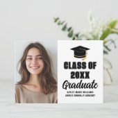 Faire-part Classe moderne de 2025 Graduate Photo Graduation (Debout devant)