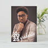 Faire-part Classe moderne de 2025 Lycée photo (Debout devant)