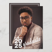 Faire-part Classe moderne de 2025 Lycée photo (Devant / Derrière)