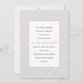 Faire-part Classe moderne de 2025 photo rose diplômée (Dos)