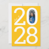 Faire-part Classe moderne Jaune Année de et de la photo (Devant)