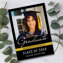 Classe Noire et Or de 2025 Graduation Photo