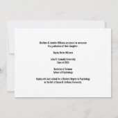 Faire-part Classe noire violet de 2025 - Diplôme photo (Dos)