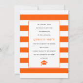 Faire-part Classe orange vibre de 2023 Arch photo graduation (Dos)