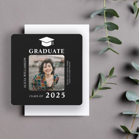 Faire-part Classe photo simple moderne de 2025 graduation noi