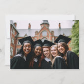 Faire-part CLASSE Rétro de 2025 Lycée 2 Diplôme Photo (Dos)