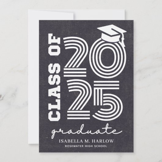 Faire-part Classe rétrograde de 2025 Ecole secondaire (Devant)