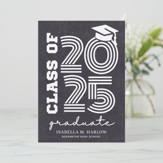 Faire-part Classe rétrograde de 2025 Ecole secondaire (Debout devant)