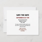 Faire-part Classe Reunion Blue et Gold (Dos)