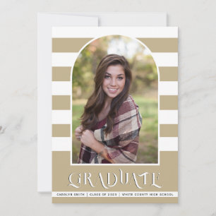 Faire-part Classe Sepia de 2023 Arch photo graduation