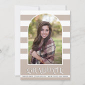 Faire-part Classe Teaupe de 2023 Arch photo graduation (Devant)