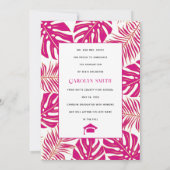 Faire-part Classe tropicale Magenta de 2023 graduation photo (Dos)