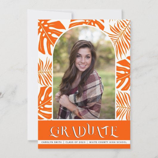 Faire-part Classe tropicale orange de 2024 (Devant)