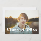 Faire-part Classe - Typographie moderne Garçons | Graduation (Devant)