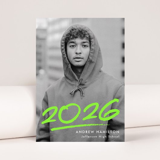 Faire-part Classe verte de chaux pointillée de 2025