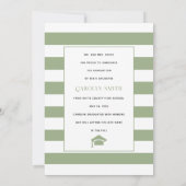 Faire-part Classe verte Sage de 2023 Arch photo graduation (Dos)