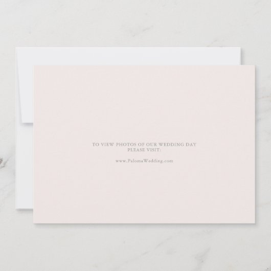 Faire-part Classic Boho Blush Fleur sauvage Elopement (Dos)