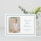 Faire-part Classic Elegance Photo Graduation (Debout devant)