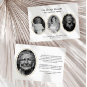 Faire-part Classic Modern 4-Photo Printed/Downloadable Death