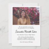 Faire-part Classic Modern Script 2 - Diplôme photo (Dos)