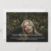 Faire-part Classic Photo Collage Moderne Graduation (Dos)