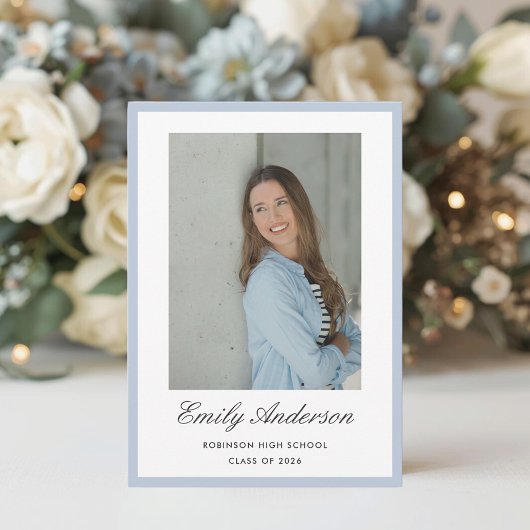 Faire-part Classic Script Graduation Photo Announcement