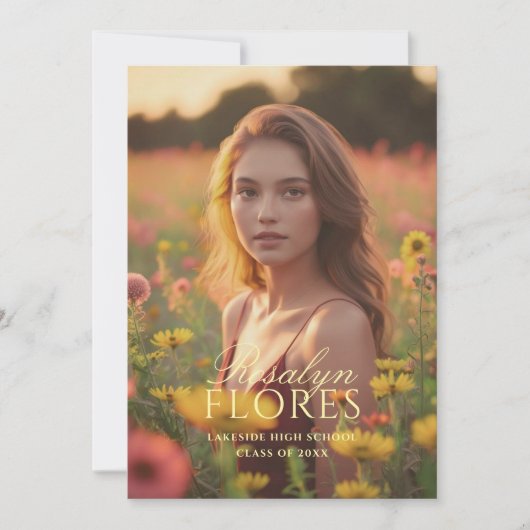 Faire-part Classic Soft Yellow Calligraphy (Devant)