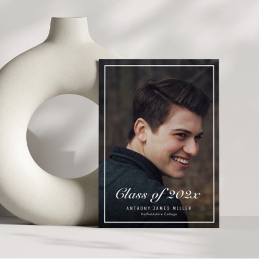 Faire-part classique de graduation de cadre photo