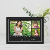 Faire-part classique et élégant de photo de (Debout devant)