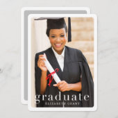 Faire-part classique moderne de la photo (Devant / Derrière)