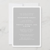 Faire-part classique moderne de la photo (Dos)