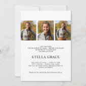 Faire-part Classique Moderne Minimaliste Diplômé (Dos)