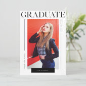 Faire-part Classique moderne minimaliste et chic | Diplôme ph (Debout devant)