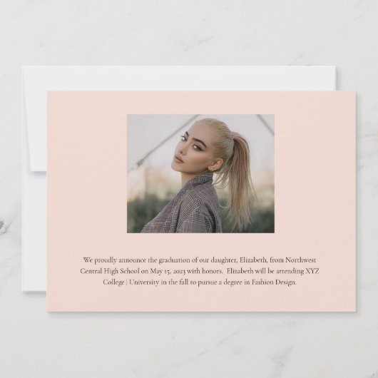 Faire-part Classy Elegant Gold Script Texte Gradué 3 Photo (Dos)