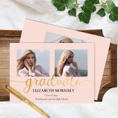 Faire-part Classy Elegant Gold Script Texte Gradué 3 Photo