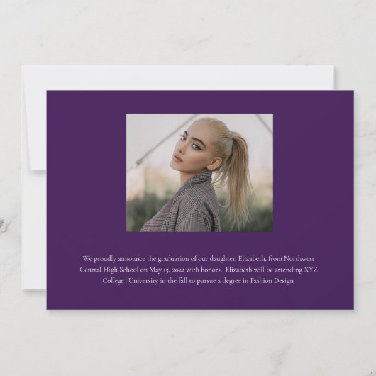 Faire-part Classy Elegant Gold Script Texte Gradué 3 Photo (Dos)