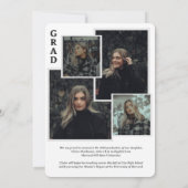 Faire-part Classy Script Overlay Photo Collage Graduation (Dos)