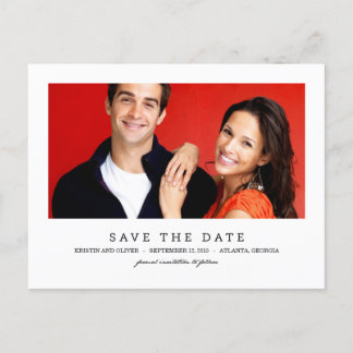 Faire-part CLEAN 1 Photo Enregistrer La Date Carte Postale