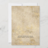 Faire-part Clients Mariage violet, Royal Blue et Gold Floral (Dos)