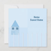 Faire-part Clôture blanche customisée Nouvelle Maison Fête de (Dos)