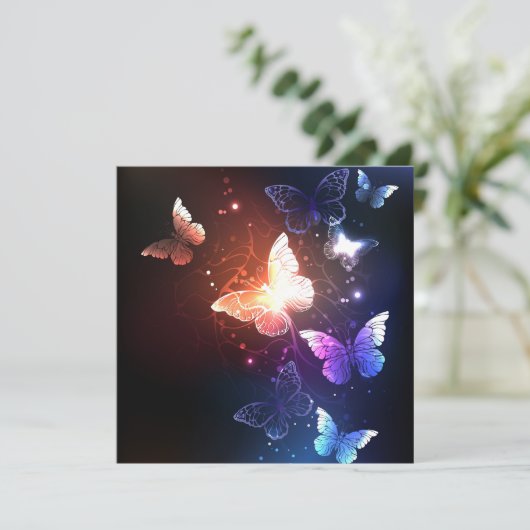 Faire-part Clowing Night Butterflies (Debout devant)