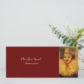 FAIRE-PART CLOWN EN JAUNE (Debout devant)